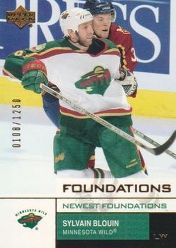 #132 Sylvain Blouin - Minnesota Wild - 2002-03 Upper Deck Foundations Hockey
