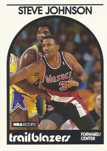 #132 Steve Johnson - Portland Trail Blazers - 1989-90 Hoops Basketball