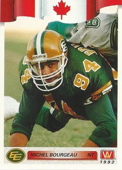 #132 Michel Bourgeau - Edmonton Eskimos - 1992 All World CFL Football