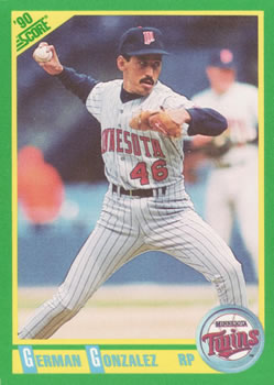 #133 German Gonzalez - Minnesota Twins - 1990 Score Baseball