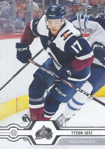 #133 Tyson Jost - Colorado Avalanche - 2019-20 Upper Deck Hockey