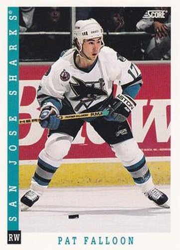 #133 Pat Falloon - San Jose Sharks - 1993-94 Score Canadian Hockey