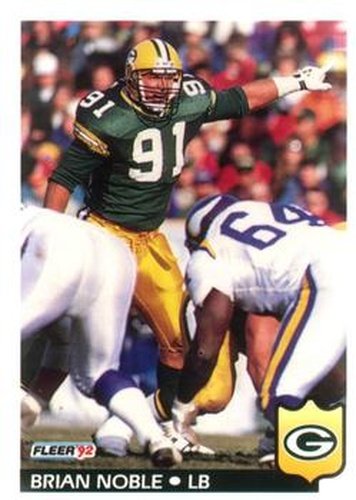 #133 Brian Noble - Green Bay Packers - 1992 Fleer Football