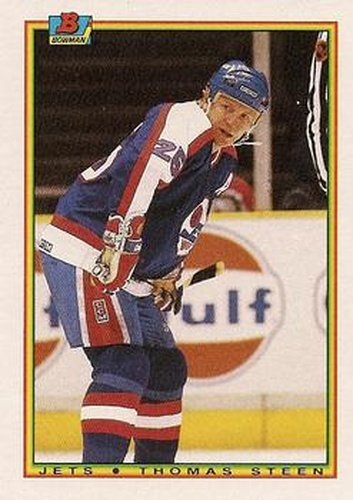#133 Thomas Steen - Winnipeg Jets - 1990-91 Bowman Hockey