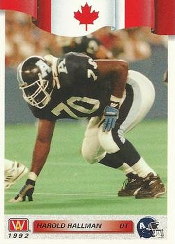 #133 Harold Hallman - Toronto Argonauts - 1992 All World CFL Football