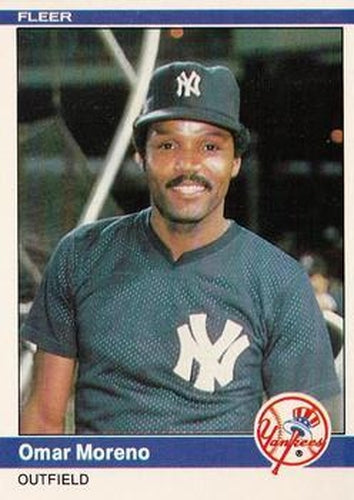#133 Omar Moreno - New York Yankees - 1984 Fleer Baseball