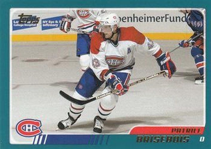 #133 Patrice Brisebois - Montreal Canadiens - 2003-04 Topps Hockey