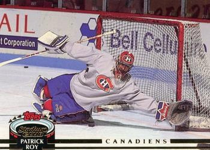 #133 Patrick Roy - Montreal Canadiens - 1992-93 Stadium Club Hockey