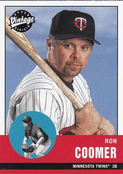 #133 Ron Coomer - Minnesota Twins - 2001 Upper Deck Vintage Baseball