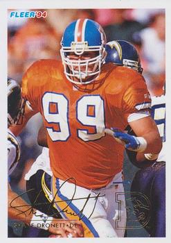 #133 Shane Dronett - Denver Broncos - 1994 Fleer Football