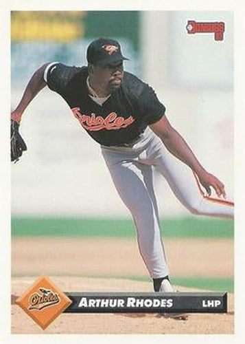 #133 Arthur Rhodes - Baltimore Orioles - 1993 Donruss Baseball