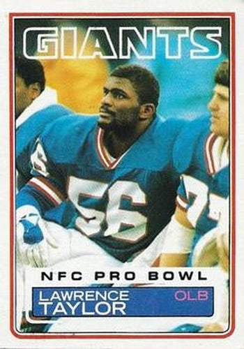 #133 Lawrence Taylor - New York Giants - 1983 Topps Football