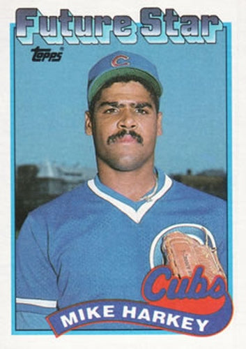 #742 Mike Harkey - Chicago Cubs - 1989 Topps Baseball