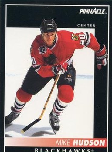 #134 Mike Hudson - Chicago Blackhawks - 1992-93 Pinnacle Canadian Hockey