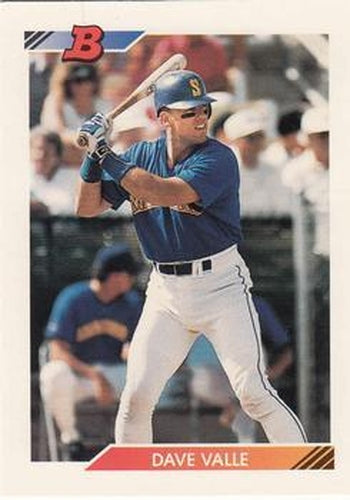 #134 Dave Valle - Seattle Mariners - 1992 Bowman Baseball
