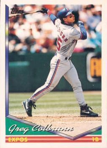 #134 Greg Colbrunn - Montreal Expos - 1994 Topps Baseball