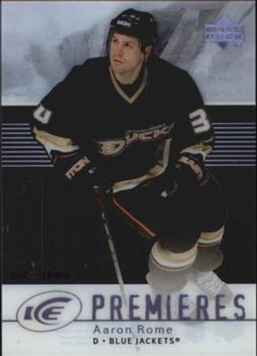 #134 Aaron Rome - Columbus Blue Jackets - 2007-08 Upper Deck Ice Hockey
