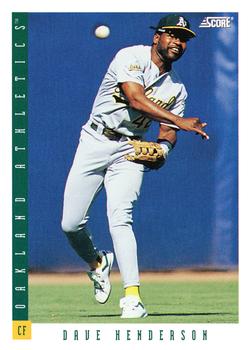 #134 Dave Henderson - Oakland Athletics - 1993 Score Baseball