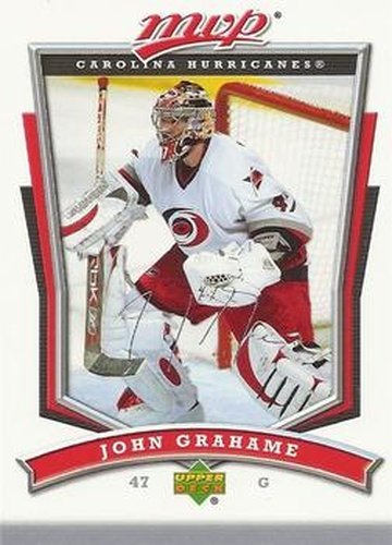#135 John Grahame - Carolina Hurricanes - 2007-08 Upper Deck MVP Hockey