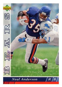 #135 Neal Anderson - Chicago Bears - 1993 Upper Deck Football
