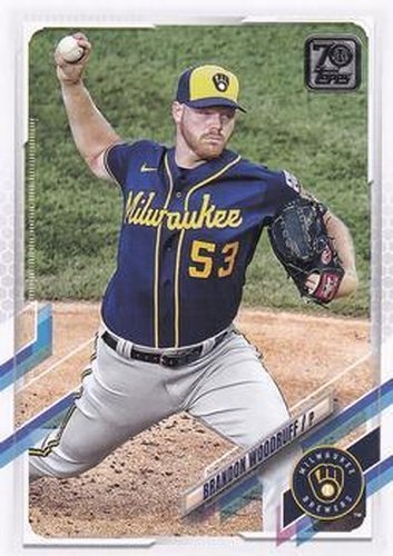 #135 Brandon Woodruff - Milwaukee Brewers - 2021 Topps Baseball