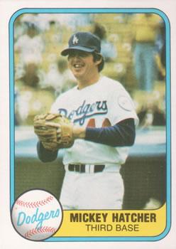 #135 Mickey Hatcher - Los Angeles Dodgers - 1981 Fleer Baseball