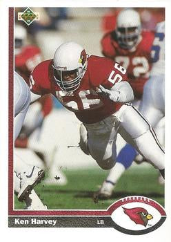 #135 Ken Harvey - Phoenix Cardinals - 1991 Upper Deck Football