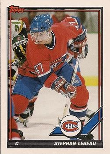 #135 Stephan Lebeau - Montreal Canadiens - 1991-92 Topps Hockey