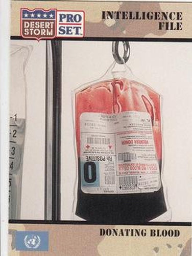 #136 Donating Blood - 1991 Pro Set Desert Storm