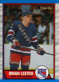 #136 Brian Leetch - New York Rangers - 1989-90 O-Pee-Chee Hockey