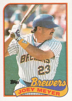 #136 Joey Meyer - Milwaukee Brewers - 1989 Topps Baseball