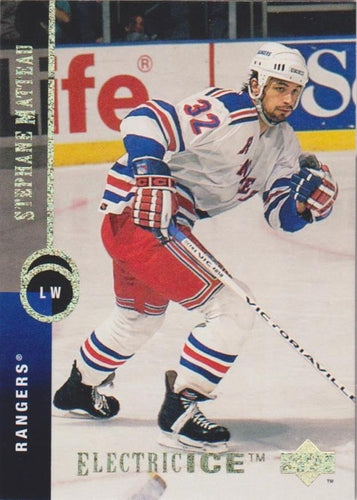 #136 Stephane Matteau - New York Rangers - 1994-95 Upper Deck Hockey - Electric Ice