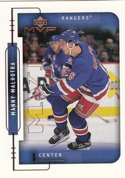 #136 Manny Malhotra - New York Rangers - 1999-00 Upper Deck MVP Hockey