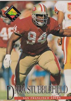 136 Dana Stubblefield - San Francisco 49ers - 1994 Pro Line Live Foot –  Isolated Cards