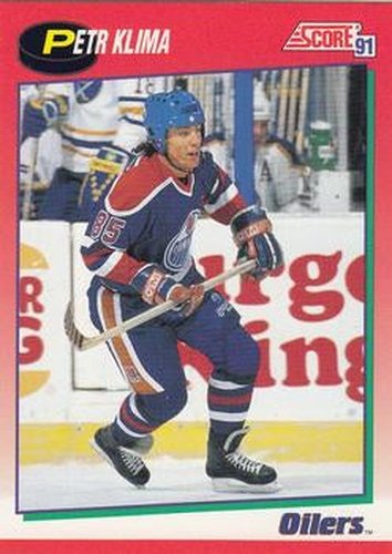 #136 Petr Klima - Edmonton Oilers - 1991-92 Score Canadian Hockey