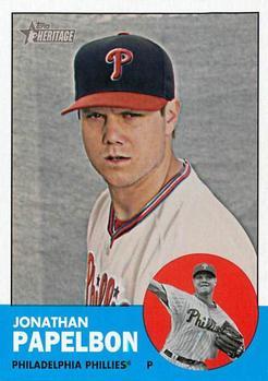 #136 Jonathan Papelbon - Philadelphia Phillies - 2012 Topps Heritage Baseball