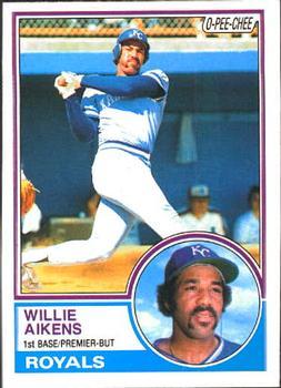 #136 Willie Aikens - Kansas City Royals - 1983 O-Pee-Chee Baseball