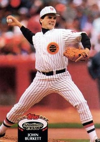 #136 John Burkett - San Francisco Giants - 1992 Stadium Club Baseball