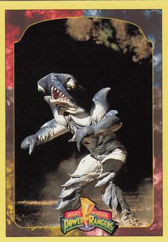 #136 Slippery Shark - 1994 Collect-A-Card Power Rangers