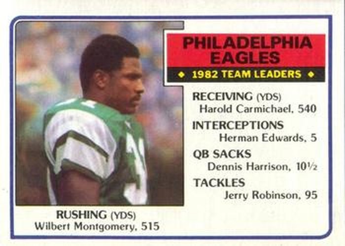 #136 Wilbert Montgomery - Philadelphia Eagles - 1983 Topps Football