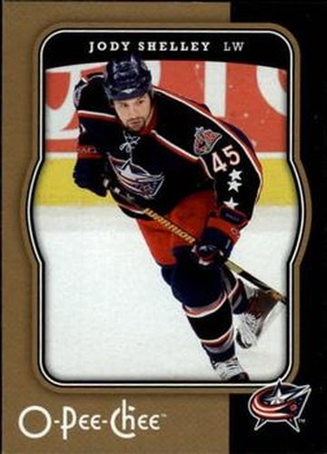 #136 Jody Shelley - Columbus Blue Jackets - 2007-08 O-Pee-Chee Hockey