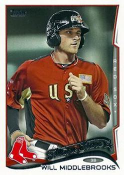 #136b Will Middlebrooks - Boston Red Sox - 2014 Topps Baseball