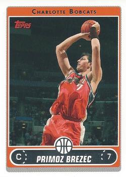 #137 Primoz Brezec - Charlotte Bobcats - 2006-07 Topps Basketball