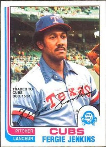 #137 Fergie Jenkins - Chicago Cubs - 1982 O-Pee-Chee Baseball