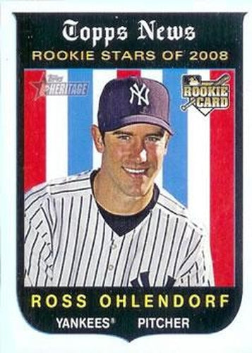 #137 Ross Ohlendorf - New York Yankees - 2008 Topps Heritage Baseball