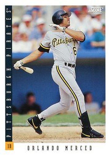 #137 Orlando Merced - Pittsburgh Pirates - 1993 Score Baseball