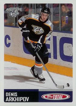#137 Denis Arkhipov - Nashville Predators - 2002-03 Topps Total Hockey