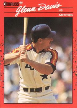 #118 Glenn Davis - Houston Astros - 1990 Donruss Baseball