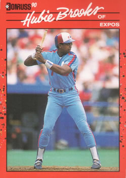 #130 Hubie Brooks - Montreal Expos - 1990 Donruss Baseball