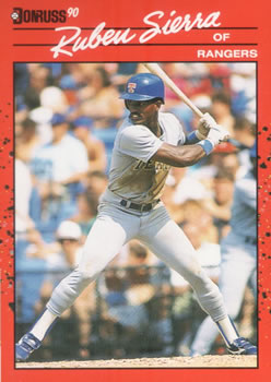 #174 Ruben Sierra - Texas Rangers - 1990 Donruss Baseball